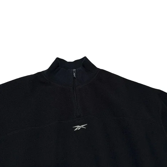 Reebok Women's 1/4 Zip Cropped Pullover Fleece Sweatshirt Size Medium 21 x 19.5 - Picture 4 of 5